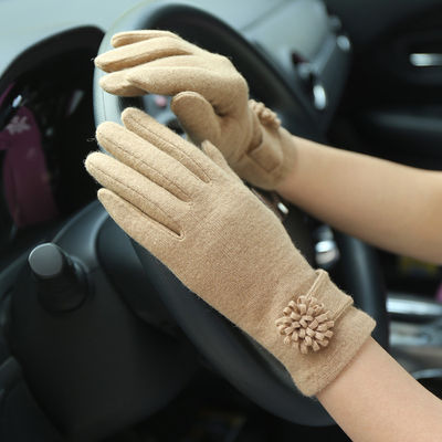 Fashion 22x16cm Windproof Winter Outdoor Warm Thermal Gloves Women'S Wool