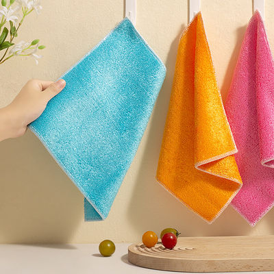 Household Super Soft Bamboo Dish Towels / Custom Kitchen Towels 30x30cm